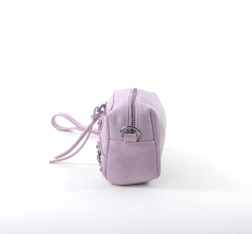  Women Fashion Motorcycle Mini Clutch Coin Purse Bags High Quality Leather Crossbody Bags Stylish La - 33003546082