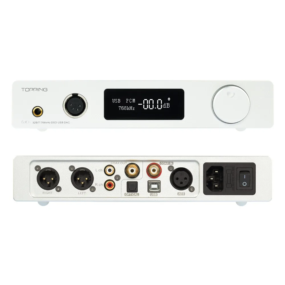 TOPPING DX7S 2 * ES9038Q2M XMOS аудио hifi DAC 32Bit/768K DSD512 полностью сбалансированный усилитель для