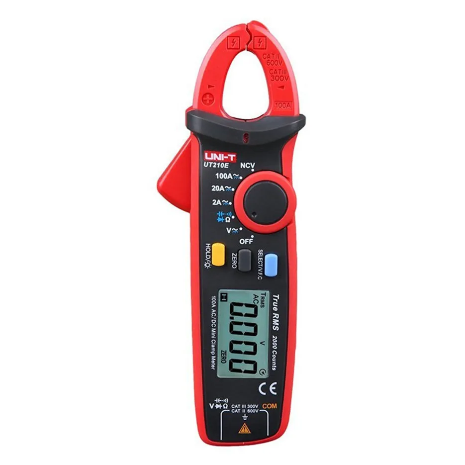 

UNI-T UT210E True RMS Mini Digital Clamp Meters AC/DC Current Voltage Auto Range VFC Capacitance Non Contact Multimeter Diode