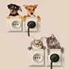 Very cute 3D Cat and Dog Switch stickers PVC Removable Wall Sticker Vinyl for Bedroom living room Home Decor Decals Socket paste ► Photo 2/5