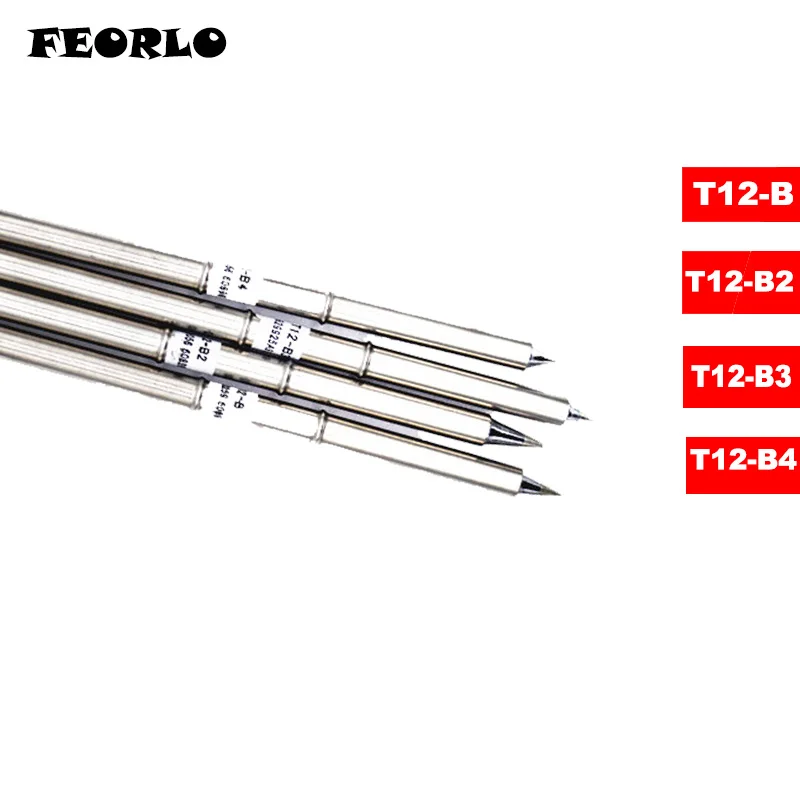 Feorlo 4 шт. T12-C4 T12-BC1 T12-C1 T12-D12 жало паяльника T12 серии для Hakko FX-950/FX-951 - Цвет: B B2 B3 B4