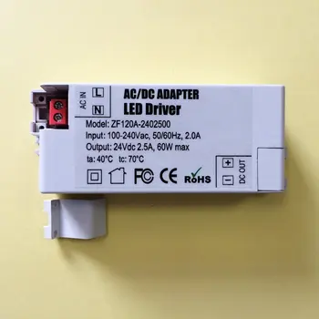 

200PCS/LOT DC24V2.5A 60W Mini Ultra-thin Compact size LED Drive power supply AC/DC Adapter