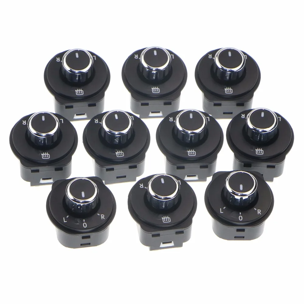 10Pcs High Quility Exterior Rear Side Mirror Switch Adjust Knob For VW