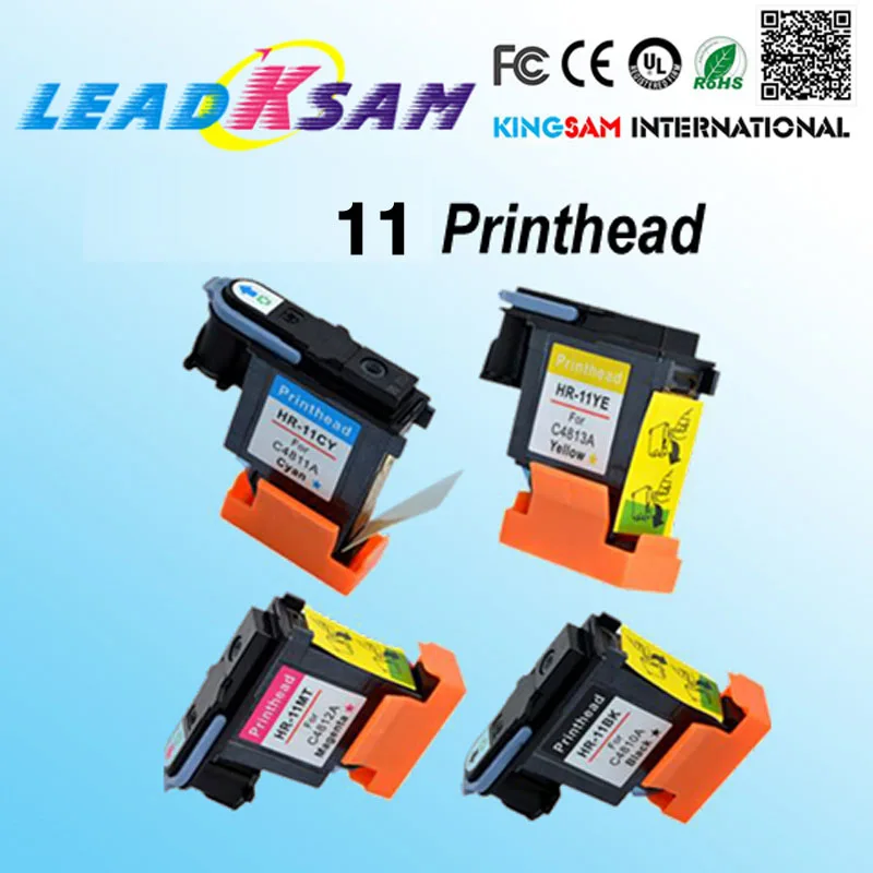 

4x Printhead compatible for hp11 C4810A C4811A C4812A C4813A For HP 11Printhead 1000 1100 1200 2200 2280 2300 2600 2800 100 500