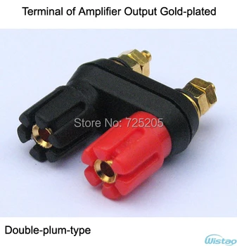 

Terminal for Amplifier Chassis 2pcs Red and Black Double-plum-type High Quality HIFI Audio DIY Free Shipping