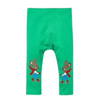 

Jumping meters printed two cute mouse baby girls leggings pants new designed kids cartoon spring autumn skinny pants 2-7T 2019