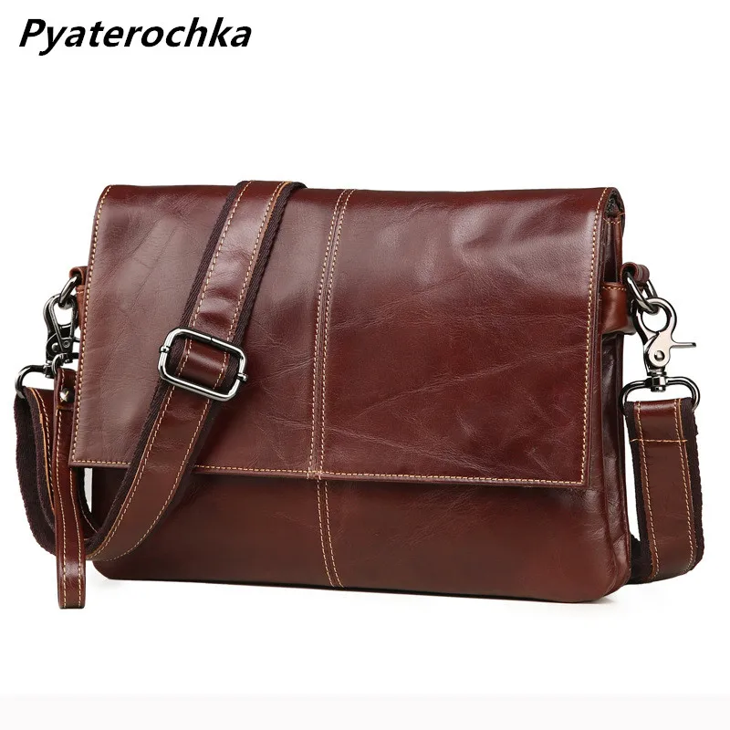 

Pyaterochka Genuine Leather Men Messenger Bags Luxury Handbags Leather Shoulder Bags Fashion Casual High Quality Tote Bao Bao