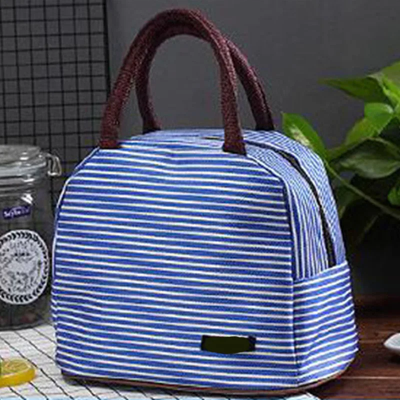 Baby Food Insulation Bag Feeding Milk Bottle Keep Warm Canvas Picnic Bags New Fashion Stripe Portable Women Travel Tote BB5048 (6)