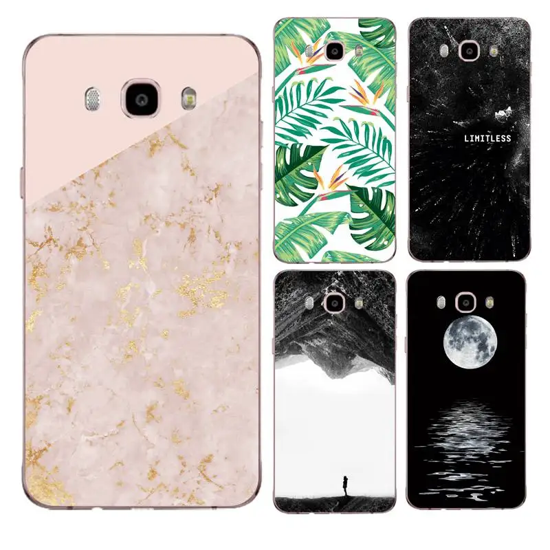 Dancer Soft Clear TPU Phone Case For Samsung J3 J5 J7 S6 S7 S8 note8 A3 A5 C7 J2prime Marble Moon Printed Cover Free Shipping | Мобильные