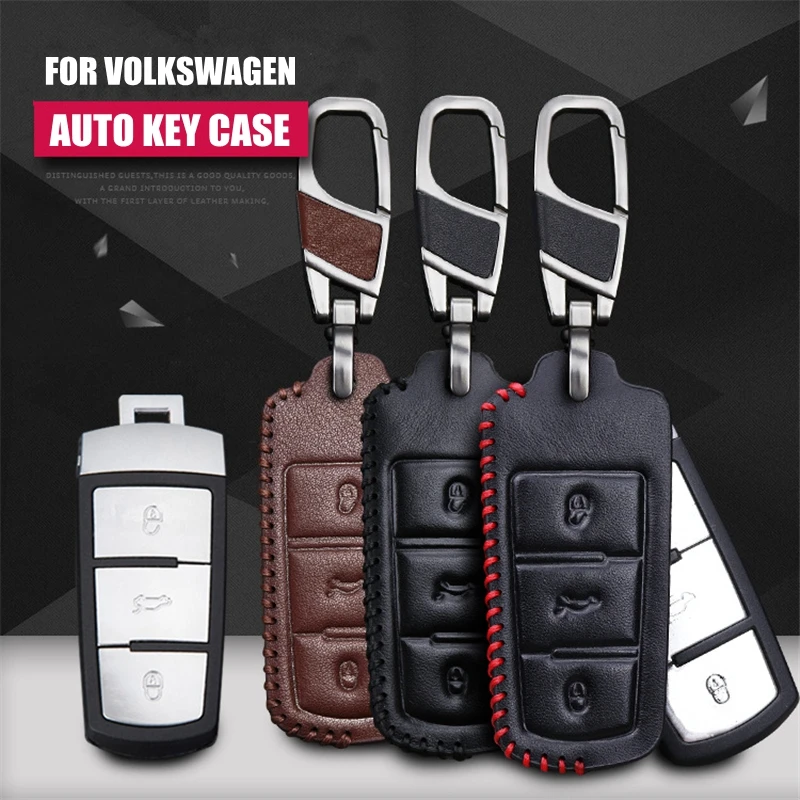 Buy Genuine Leather Car Styling Key Cover Case For Volkswagen VW CC Passat