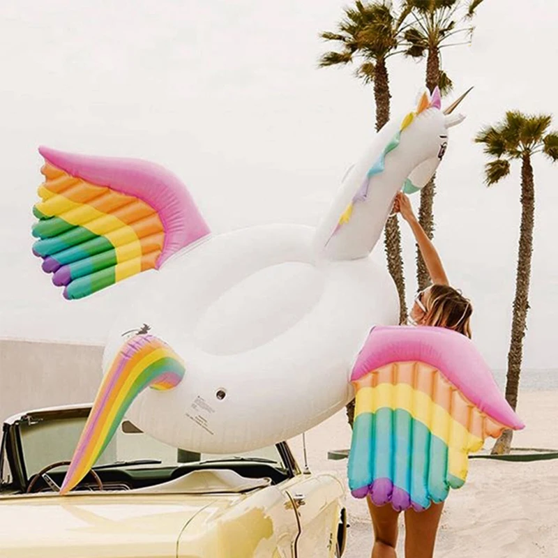 2018-New-Inflatable-Unicorn-Giant-Pool-Floats-250cm-Hot-Rainbow-Pegasus-Horse-Water-Float-Swimming-Fun (1)