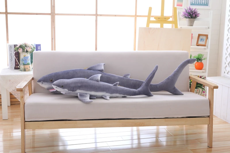100/140cm New Style Simulation Grey Shark Plush Toys Big Fish Cloth doll Shark stuffed plush animals doll Children Birthday Gift 100/140cm New Style Simulation Grey Shark Plush Toys Big Fish Cloth doll Shark stuffed plush animals doll Children Birthday Gift