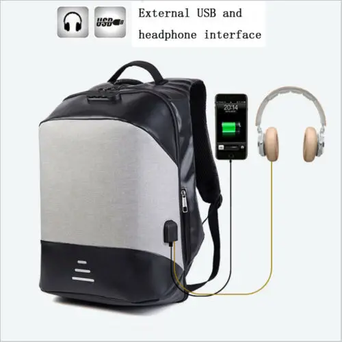 

Waterproof Travel Backpack Men Laptop multifunction Outdoor School Bag black