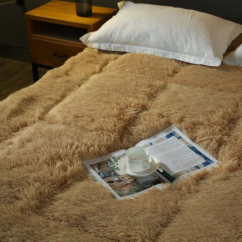 

Plush Thicken Fitted Bed Mattress Sleeper Heat Pad Hotel Home Bedroom Tatami Mats Student Dormitory Warm Fleece Cushion