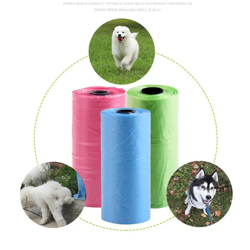 

Pet Supply 1Rolls 15pcs Cat Dog Poop Bags Outdoor Home Clean Refill Garbage Bag