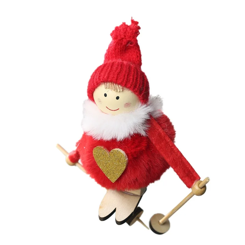 Noel Рождество Ангел девочка лыжные плюшевые куклы Рождественская елка орнамент кулон вечерние рождественские украшения для дома - Цвет: 5R