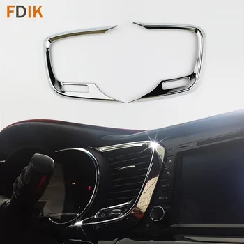 2pcs ABS Chrome Interior Accessories Console Center Air Vent Cover Trim for Kia K5 Optima 2011 2012 2013 2014 2015 1