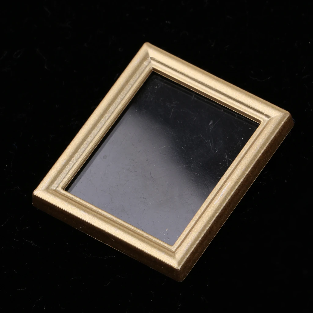 1/12 Picture Frames Hanging Photo Painting Frame Crafts for Dollhouse Art Deco Home Corridor Bedroom Accessory