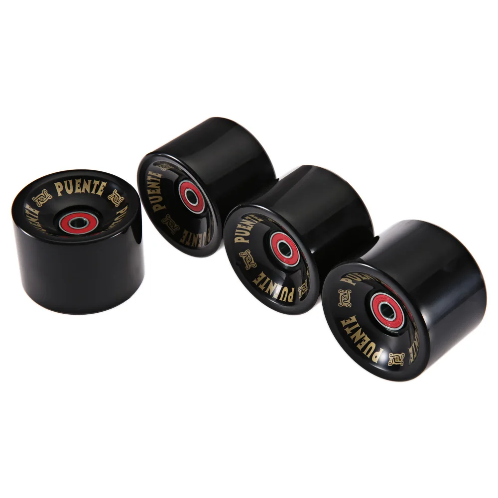 Billige PUENTE 4 teile satz 70X51mm Cruiser Skateboard Räder PU Räder Lange Bord Cruiser Räder Mit ABEC 9 Lager 4 farben