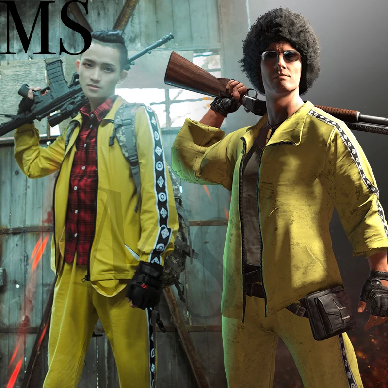PUBG свитер штаны Playerunknown's Battlegrounds карнавальный костюм пальто желтые спортивные