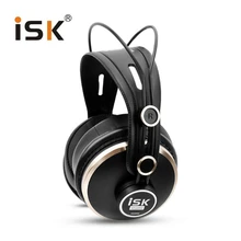 Buy online Professional HD Monitor Headphones ISK HD9999 Studio DJ Headset Dynamic 1500mW Powerful Over Ear HiFi Earphone Auriculars