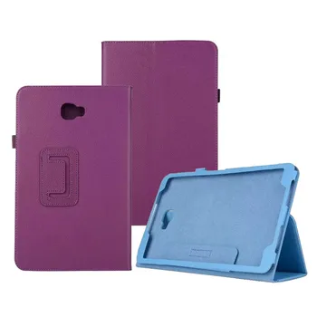 

50PCS/Lot For Samsung T580 Litchi Stand PU Case For Samsung Galaxy Tab A 10.1 2016 W/Pen Slot By DHL Fedex