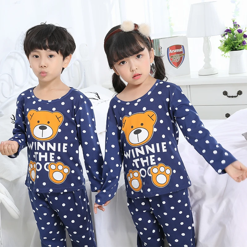 

Autumn Winter Children Pajamas Long Sleeve Cartoon Kid Catamite Girl Clothes Lovely Children's Pyjamas Boy Home Clothes Student