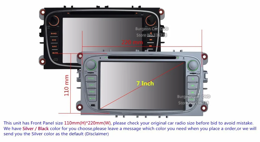 Top Car DVD Player GPS Navigation System SAT NAV WiFi 3G FOR FORD FOCUS C S MAX S-Max C-Max MONDEO GALAXY USB Radio Bluetooth 5