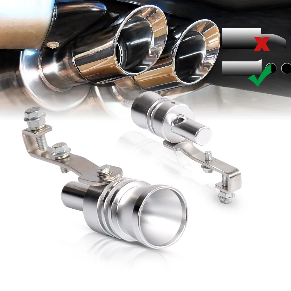Exhaust Fake Turbo Simulator Whistle Pipe Sound Muffler Blow Off Valve