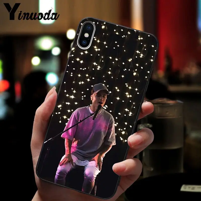 Yinuoda Justin Bieber TPU Soft Silicone Black Phone Case for Apple iPhone 8 7 6 6S Plus X XS MAX 5 5S SE XR Cover