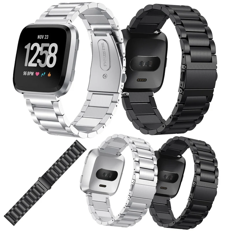 2020 Metal Wirst Straps For Fitbit Versa/Versa2 2 Smart Watch Band Stainless Steel Strap Versa2 Lite Correa Bands | Электроника