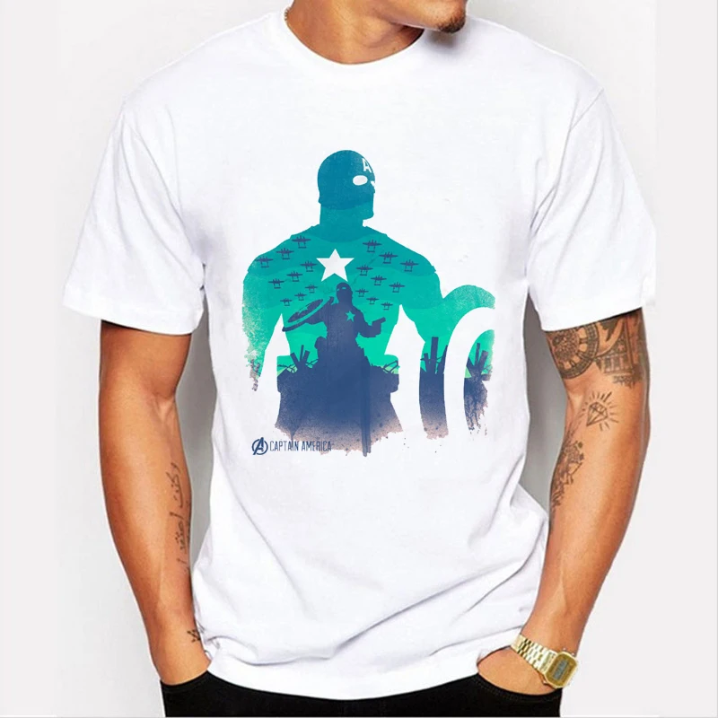 

New Captain America T Shirt 3D Printed T-shirts Men Avengers iron man Civil War Tee Hulk Clothing Male Crossfit Tops 89-9#