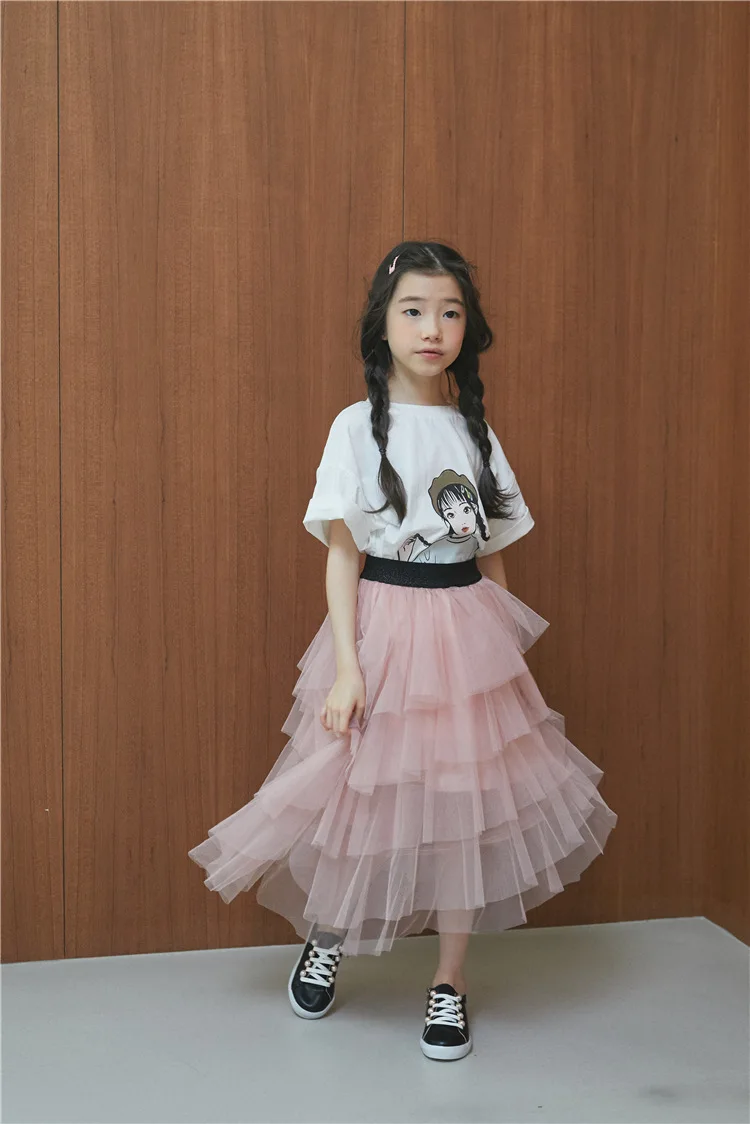 High Waist Tulle Skirts Girls Fashion Clothing Layered Mesh Maxi Long Skirt Summer Spring Autumn Clothes 2019 New Arrive (17).jpg