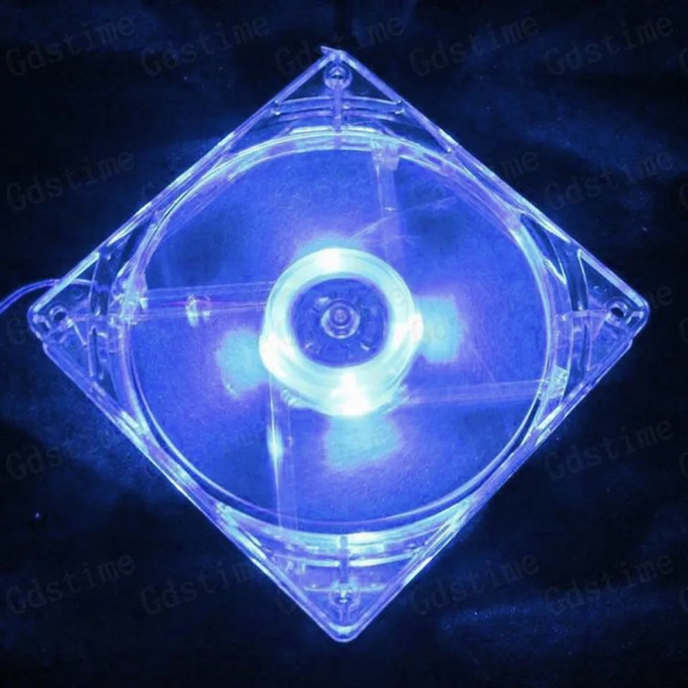 

12V 0.20A 80 x 80 x 25 mm Computer fan 4 LED Silent PC Computer Case Cooler Cooling Fan Mod blue and colorful light