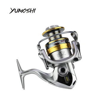 

YUMOSHI Fishing Reel 13+1BB XS1000-7000 5.5:1 Full Metal Coil Lure Sea 14BB Gapless Ocean Fly Rock Fishing Spinning Wheel 4.7:1