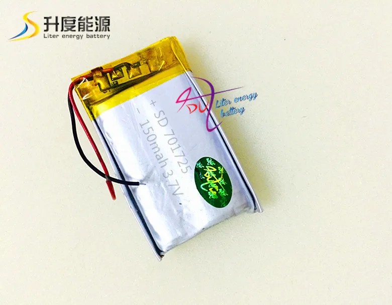 

1pcs SD polymer battery 3.7v 150mah 701725, 071725  polymer lithium ion battery
