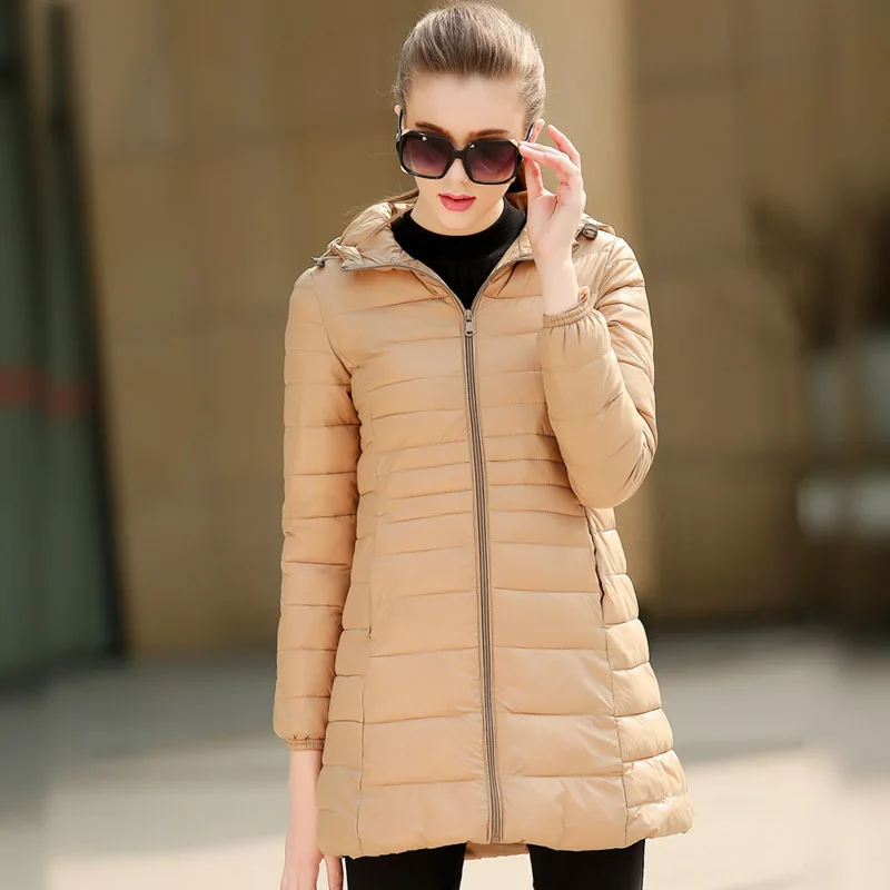 2016 New Winter Women s Slim Hooded Down Parka Winter Jacket Warm Coat Woman s Outerwear