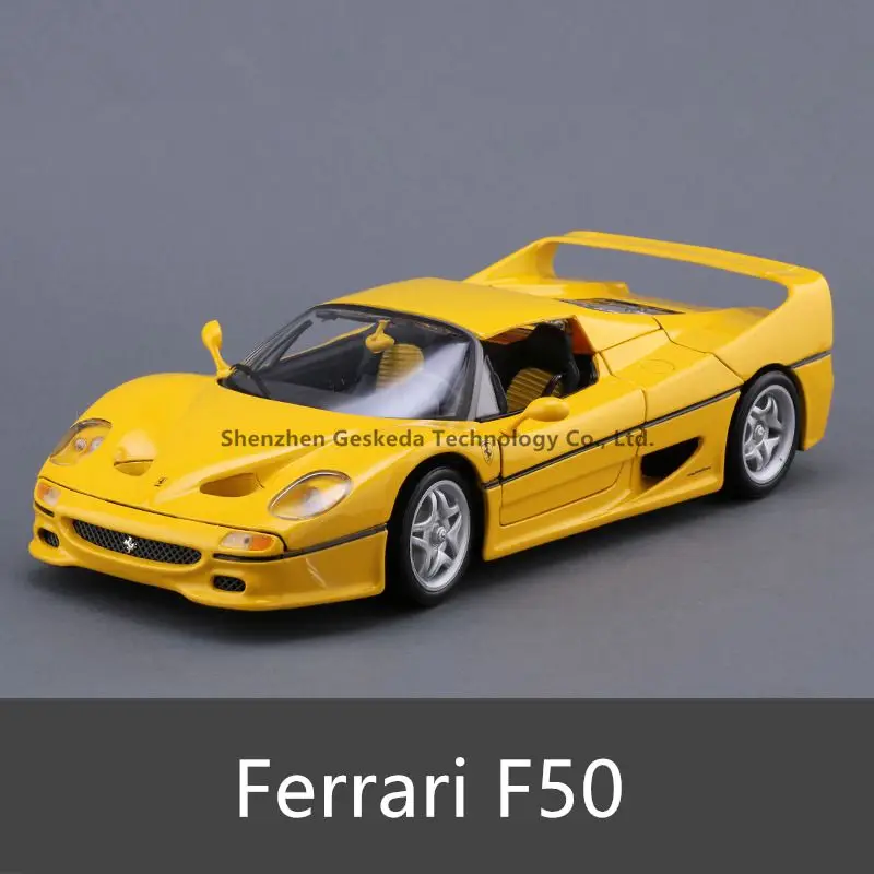 Bburago 1:18 Ferrari F50 производитель автомобилей авторизованный имитационный сплав модель автомобиля ремесла украшение Коллекция игрушек инструменты - Цвет: 14