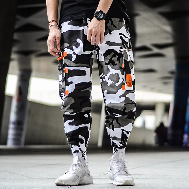 NEDAYATATIME Camo Tactical Joggers брюки мужские уличные черные шаровары Harajuku повседневные