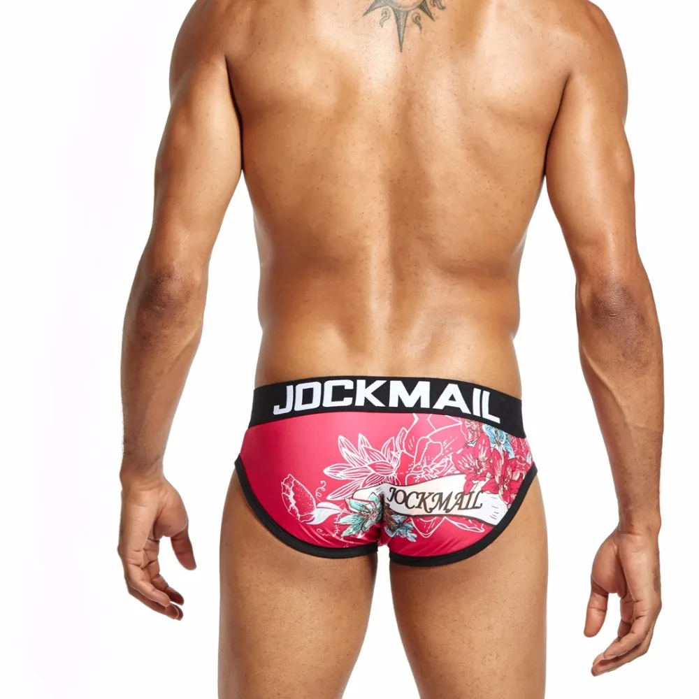 Брендовое Мужское нижнее белье JOCKMAIL трусы с низкой талией сексуальное принтом