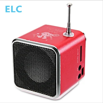 

Mini Portable Radio Speaker With LCD LED Display Support Micro SD/TF Music Player Digital FM Compatible With Laptop/Phones