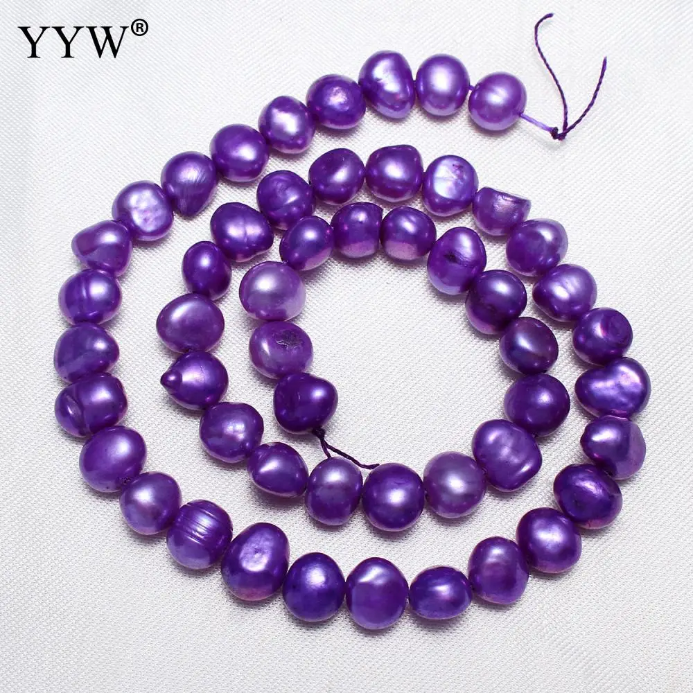 

3-4mm Violet Cultured Potato Freshwater Pearl Baroque Natural Stone Beads for Bracelets Necklace DIY Gift Jewelry Making 15"