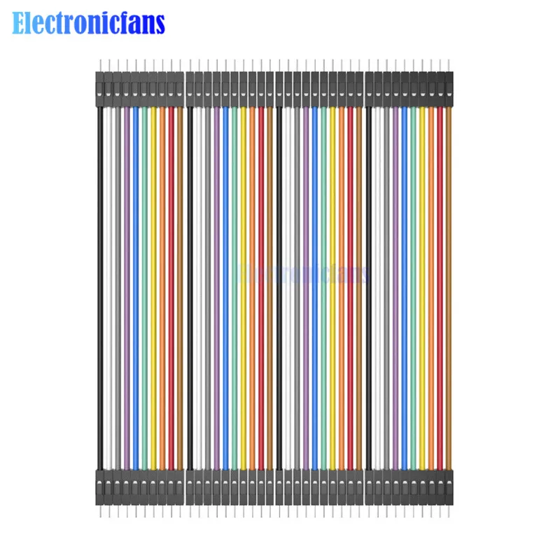 

40PCS 10CM 2.54MM Row Male to Male Dupont Cable Breadboard Jumper Wire For arduino