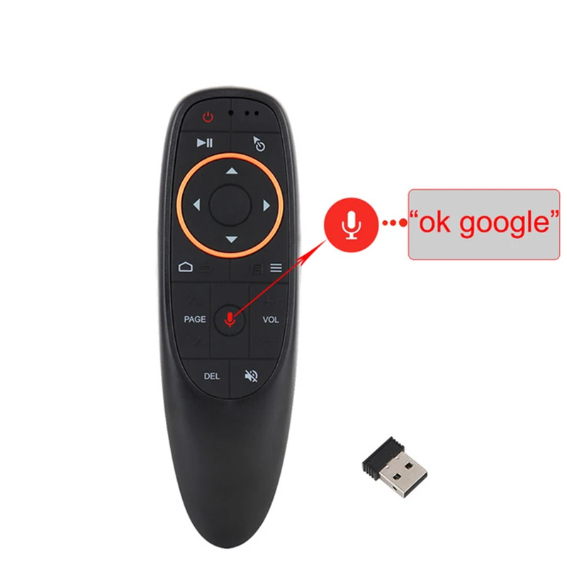 Mecool G10 Air mouse Голосовое управление 2,4 ГГц беспроводной Google микрофон USB приемник умный пульт дистанционного управления для Android tv BOX