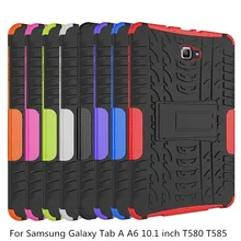 Силиконовый чехол для samsung Tab A A6, 10,1 дюймов, чехол, T580, T585, T580N, T585N, SM-T580, SM-T585, чехол, подставка, держатель+ пленка