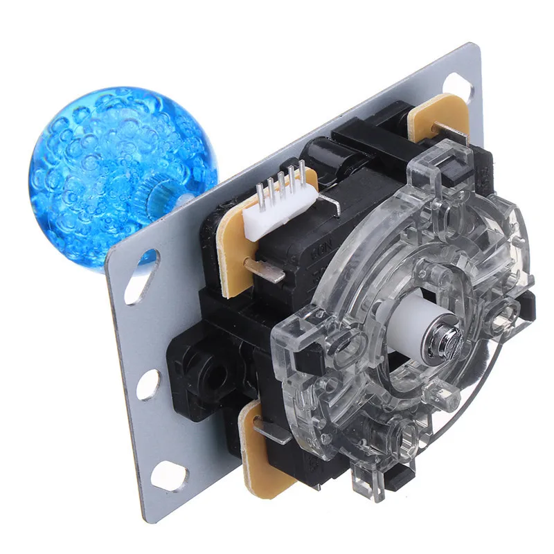2 jugadores juegos de Joystick de Arcade DIY con 2 teclado de retardo cero + 16 botones de empuje LED + 16 microinterruptor + cables Joystick Arcade conjunto
