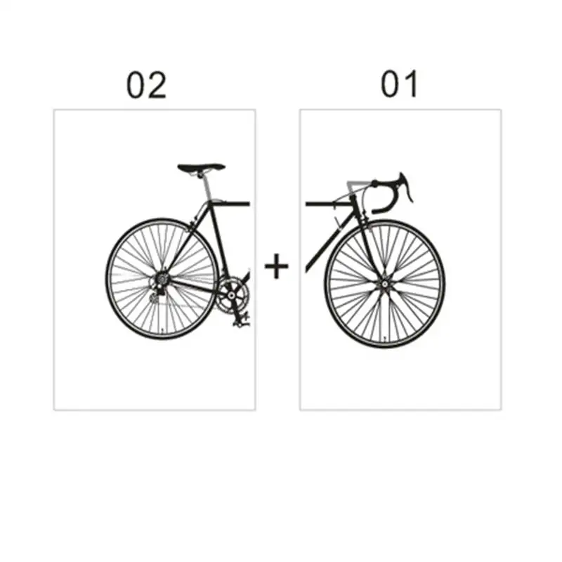 Скандинавские черно-белые модные картина велосипед Холст Плакаты гостиная скандинавские настенные художественные принты модульные Картины домашний декор - Цвет: A