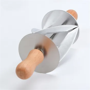 

Stainless Steel Croissant Rolling Cutter Pizza Bread Slicer Wooden Handle Dough Pastry Knife Practical Baking Kitchen Tools