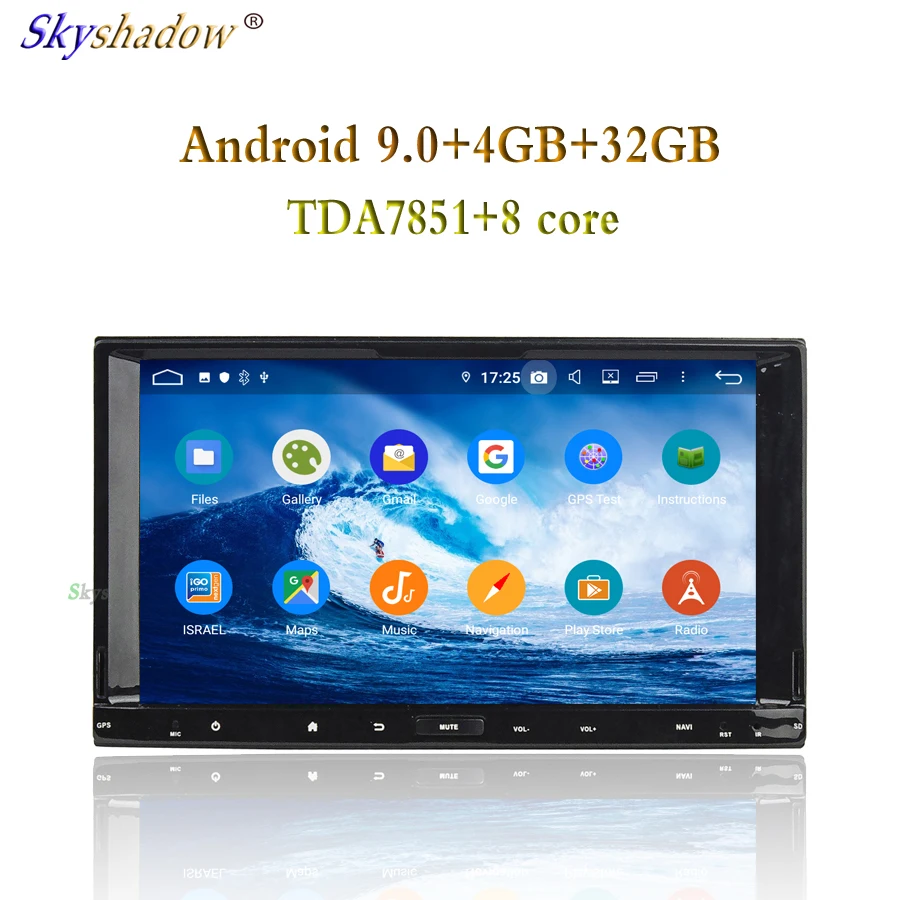 Perfect 2Din Android 9.0 For universal Car multimedia Player 4GB RAM 32GB  8 Core GPS RDS Radio wifi Bluetooth DVR rear camera TPMS OBD 3