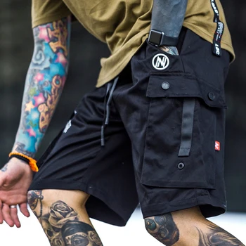 

summer Men Loose Shorts Streetwear Camouflage Cargo Shorts Pants Mens Hip Hop Multi-pocket Shorts student Military Short Pants